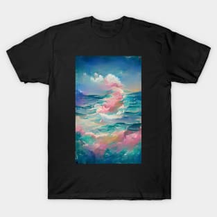 Cotton Candy Ocean Dream Art T-Shirt